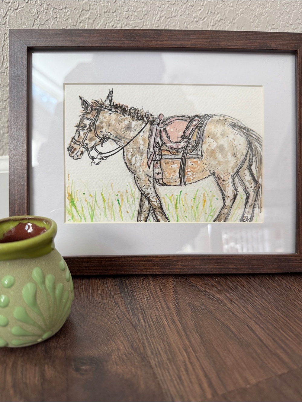 Original Mixed-Media Art - Horse/Roadtrip/Rustic/Farm